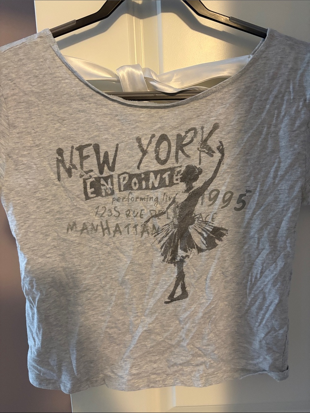PacSun Light Gray New York Ballerina Graphic Tee